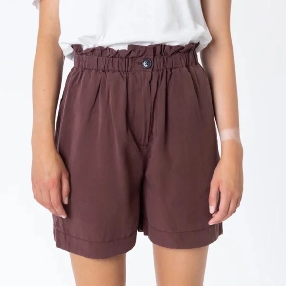 Samsoe Samsoe Choco Sierra Shorts - High Waisted, Size Small - Picture 1 of 11